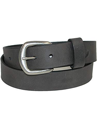 Boston Leather Men's Oil Tanned Leather Belt with Removable Buckle, 38, Black3