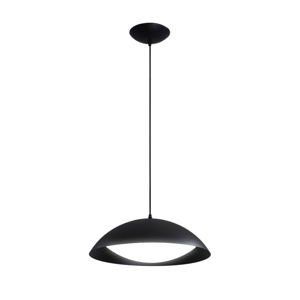 WEZXRLZNE Modern Simplicity Pendant Lights Semicircle Hanging Light with Iron Shade Drop Light Fixtures for Dining Room Entryway Coffee Shop 1 Light Chandelier Adjustable Height White(Dark)