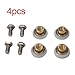 Shower Door Rollers Replacement 4 Pack - Nylon Glass Shower Rollers with Brass Center and Stainless Steel Screw for Bathroom Sliding Door Wheels, 4-8mm Glass Thickness(20mm)