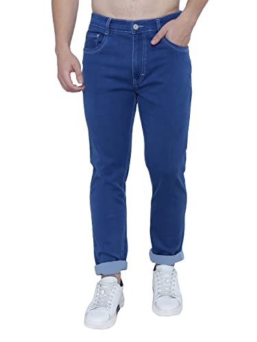 Image of Strechable Denim Regular Fit Mid Waist Light Weight Soft Feel Stretchable Denim Jeans Pant for Men