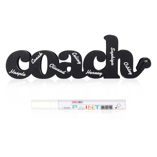 KOYILTD Coach Wood Word Sign Pen Wooden Word Sign for Coach