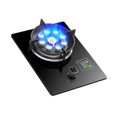 Estufa De Gas 5,2 KW, Cocina De 9 Cavidades Y Alto Fuego, Kit Suministro GN/GLP, Con Protección Contra Llamas Y Temporizador, For Cocina(NG)