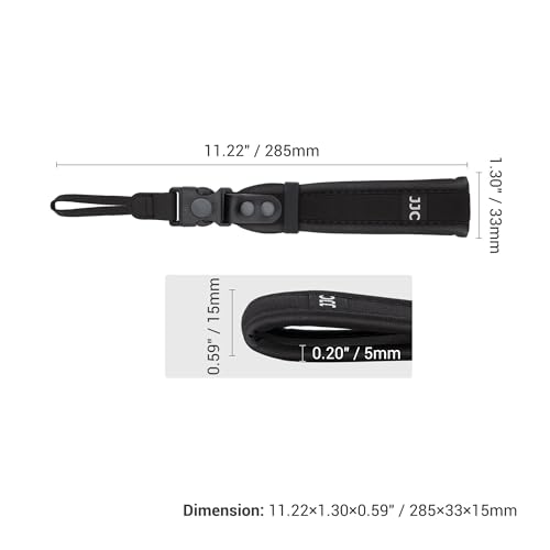 Image of JJC Updated Soft Camera Hand Strap Wrist Strap for Canon EOS R RP R5 R6 R10 | for R6 Mark II III M6 M50 Mark II M200 Sony A7V A7IV A7III A7II A7R VI V A7RIV III A7S III & More Mirrorless DSLR Cameras