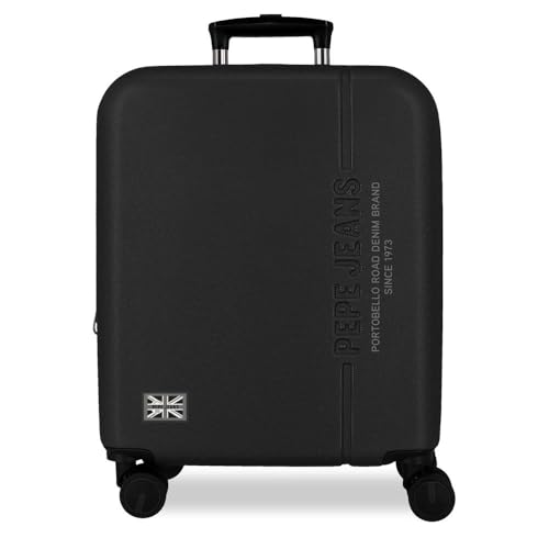 Valise cabine Pepe Jeans Edward noire 55cm rigide extensible 37L