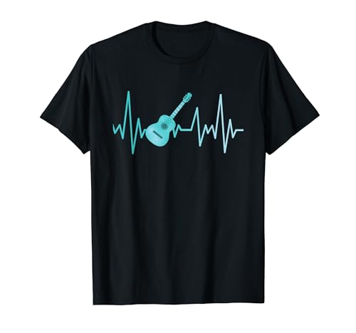 Gráfico Guitar Heartbeat - Guitar love Camiseta