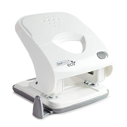 Rapesco 1526 ECO X5-40ps Perforadora 2 Agujeros Esfuerzo Reducido, Blanco