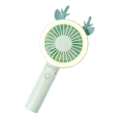 Ventilador USB de mano con diseño de corazón de niña para evitar el calor