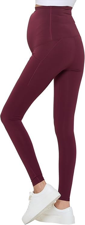 Natural Uniforms Damen Umstands-Leggings mit hoher Taille, zum Anheben des Gesäßes, Nylon