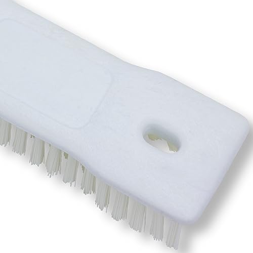 Image of SPARTA Comfort Grip Scrub Brush Hand Brush for Bathroom, Kitchens, Countertop, Plastic, 8 Inches, White