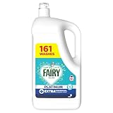 Fairy Non Bio Laundry Washing Liquid Detergent Platinum Extra Stain Remover- XXXL Mega Pack - Dermatologically Approved - 161 Wash,