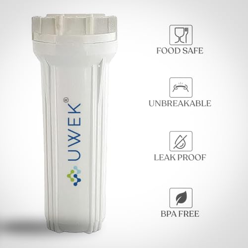 Image of UWEK RO Water Purifier Pre Filter | Leak-Free External Housing | Prefilter Kit with 2 Spun Cartridges | PL4 (6mm) & PL6 (8mm) Elbows | Compatible with Aquaguard & Eureka Forbes