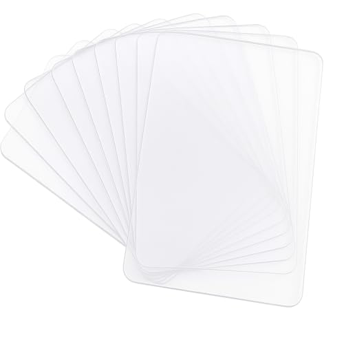 Set da 10 lastre in acrilico trasparente 10x15 cm: Pannelli in PMMA colato di alta qualità, con spessore uniforme di 3 mm e bordi arrotondati per una finitura precisa e sicura. Ideali per piccoli progetti artigianali, incisioni personalizzate e lavorazioni professionali.