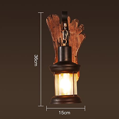 Lampe de mur de village en verre rétro pour ambiance restaurant et café