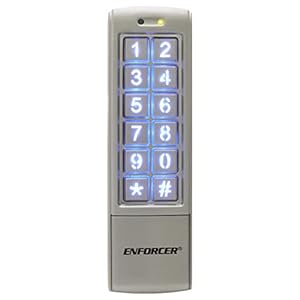 Seco-Larm SK-2323-SDQ Mullion-Style Weatherproof Digital Access Keypad; 12~24 VAC/VDC operation; 1010 Users (Output #1: 1,000 users/Output #2: 10 users); 2 Form C relays, each rated 1 Amp @ 30VDC