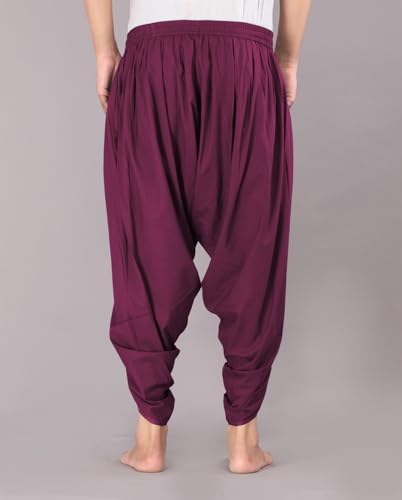 Image of Urali Men's Solid 100% Cotton Dhoti Pants - D100A