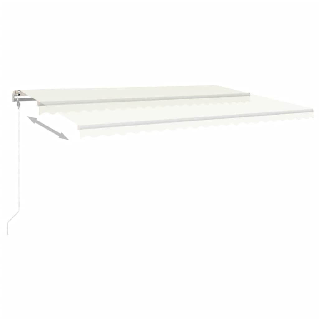 Festnight Store Banne Motorisé 5x3,5 Store banne Electrique avec Télécommande Auvent Rétractable à Bras Repliable pour Balcons Terrasse et Jardin-Crème-500 x 350 cm