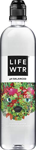 LIFEWTR Premium Purified Water, pH Balanced with Electrolytes for Taste, 23.7 Fl Oz Flip Cap Bottles, 700 mL Pack of 48 Count