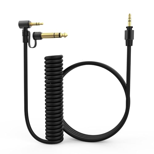 Zosvoses Cable de audio estéreo de 3,5 mm a 6,5 mm compatible con Beats Studio, Studio Pro, Detox, de Dr. Dre, Solo, Solo HD, Mixr auriculares inalámbricos, de 5 a 6,5 pies (negro)
