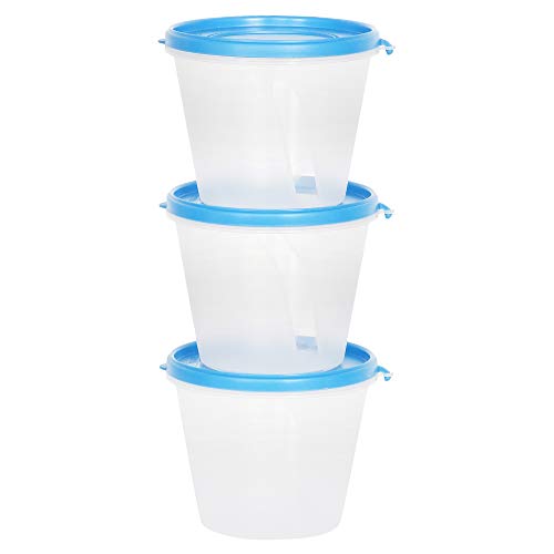 Image of Cutting EDGE Nesterware Food Storage Container for Pulses, Sugar, Tea, Cereals - 1L (Blue, 3)