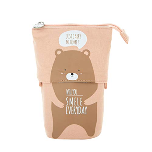 Preisvergleich Produktbild Museourstyty Federmäppchen, niedliches Cartoon-Muster, tragbar, Reißverschluss, faltbar, Stiftebox, Student Schreibwaren Aufbewahrungstasche h