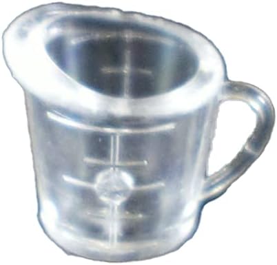 Melody Jane Dolls Houses Taza medidora transparente en miniatura para casa de muñecas