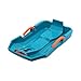 RNXRZANK Children's Snow Sled for Downhill Riding with Brake and Pull Rope, Lake Blue
