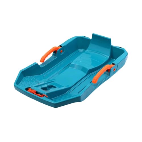 rockible Kids Downhill Snow Sled with Brake Handles Dunes Sand Sled with Pull Rope, Lake Blue