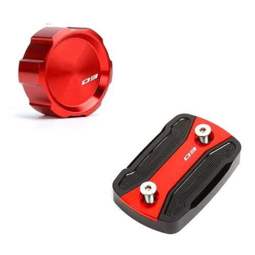 Tapa de depósito de líquido para MT03 ABS con acabado de alta precisión en color rojo