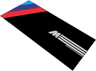 BIKETEK Motorcycle Floor mat Work mat Washable Non-Slip Oil Absorbing Bicycle Parking mat Racing Style Track Rug (Style 4, 30"x79")