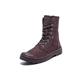 Mens High Top Canvas Sneakers Lace Up Fold Over...