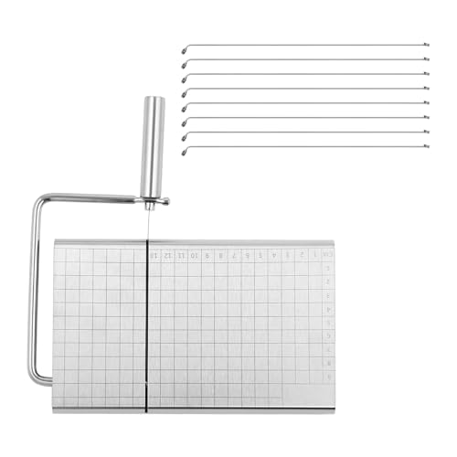 Elydiva Trancheuse à Fromage en Acier Inoxydable avec 8 Coupe-Fromage en pour Trancheuses à Fromage en Bloc Planche à DéCouper Fromage Beurre