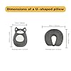 stocaggio Kids Travel Pillow - 2-in-1 Deformable Kids Neck Pillow for Traveling, Soft U-Shaped Pillow with Adorable Animal Design, Comfy Sleep and Play, Ideal for Airplanes and Cars - Gray Husky #4