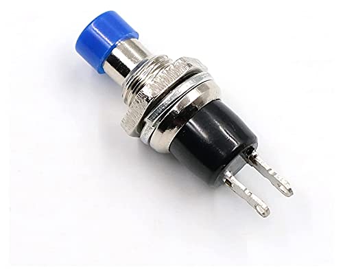 Bouton poussoir momentané 7mm EZZON interrupteur sans verrouillage 2 broches bleu
