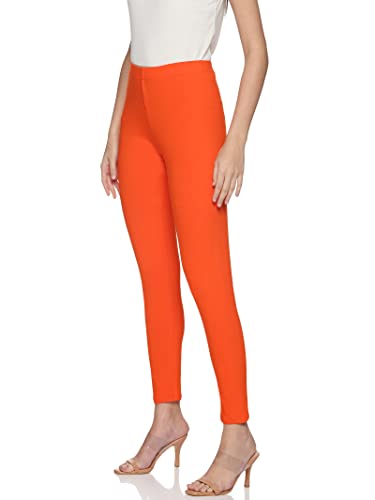 Image of Women's Soft Cotton Ankle Length Leggings | 4 Way Stretch | Mid Rise | Stretchable & Comfortable