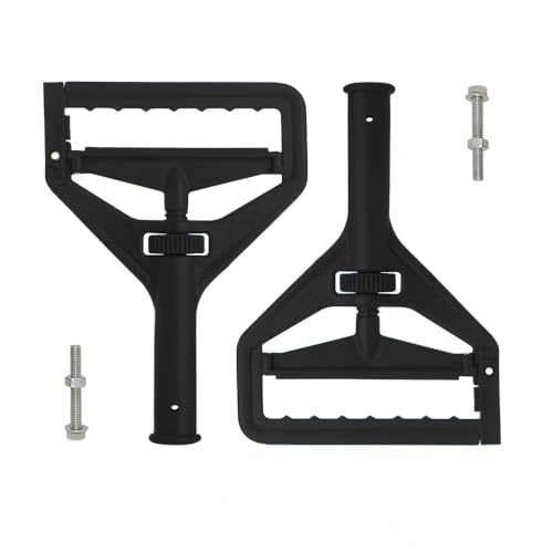 Image of Commercial Mop Clamps-Quick Change Head Mop Handle -Heavy Duty Mop Head Replacement Holder Change Mop Handle -Commercial Gripper Mop Wet Mop Handle 2PC (Black)