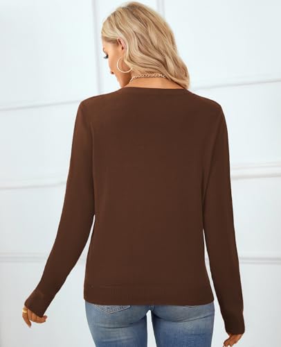 QUALFORT Women's Sweater 100% Cotton Long Sleeve Pullover Sweater Soft Lightweight Knit Tops 2026