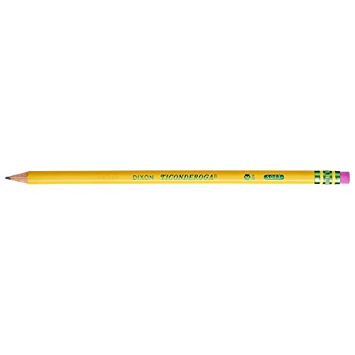 Image of Ticonderoga Wood-Cased Pencils,Pre-Sharpened,2 HB Soft,Yellow,180 Count (Pack of 12)