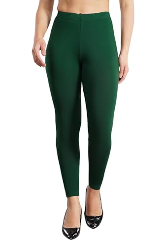 Image of Women Cotton Solid Belt Ankle Length Legging Four Way Lycra Leggings