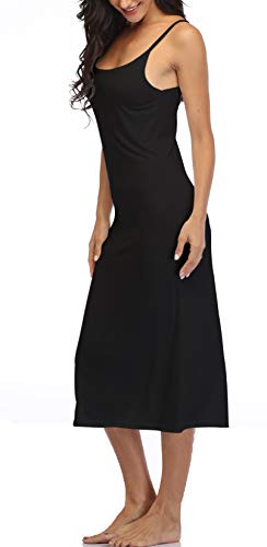 Summienlink Women's Full Slip for Under Dresses Sexy Long Sleeveless Nightgown Cami Dress4