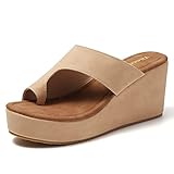 Wedge Bunion Sandals for Women Platform Slipper High Heel Wedge Flip-Flop Light Weight Ladies Shoes