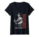 Women's Riley Green Cowboy Guitar V-Neck T-Shirt