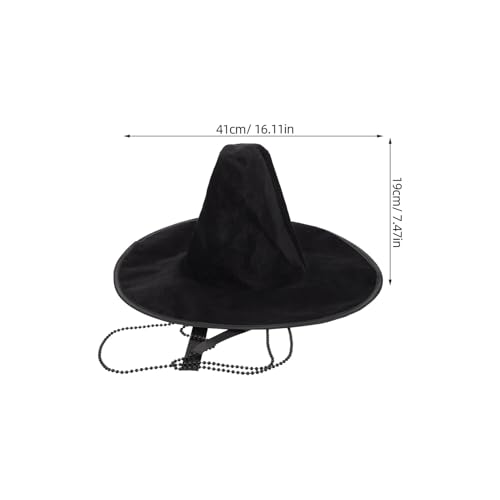 Chapeau coréen en velours noir à haut plat léger et confortable