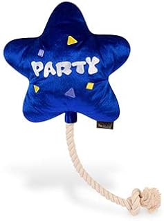 P.L.A.Y. Cute Plush Dog Toy - Birthday Party Celebration Themed Durable Squeaker Chew Toy, for Puppies & Small, Medium, Large Dog - Machine Washable, Recycled Material (Best Day Ever Balloon, X-Small)