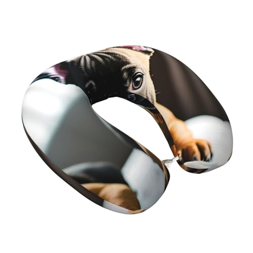 Almohada de viaje de espuma viscoelástica negra miniatura 2