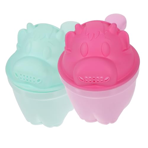 WATIIFUFU 2個洗髪カップ ベビーシャワー用品 無塗装シャワーカップ 水量調節スプレー設計 取外し簡単 滑らかなハンドル 持ち運び便利 お手入れ簡単 素材使用