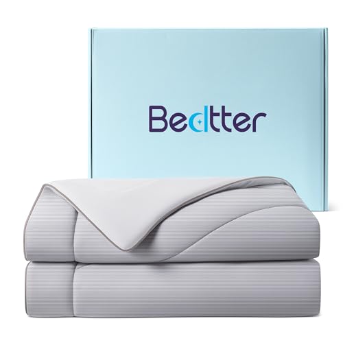 Cooling Comforter Full/Queen 90x90 Grey All-Season Bedding