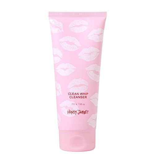 Honey Jarret Clean Whip Cleanser, Daily Face Wash for Normal to Dry & Sensitive Skin, Gentle & Effective Foaming, Korean Skincare, 7.05 oz