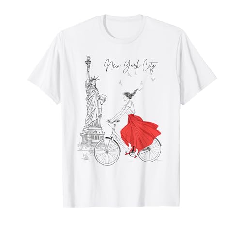 Statue of Liberty Cyclist NYC Women's T-Shirt