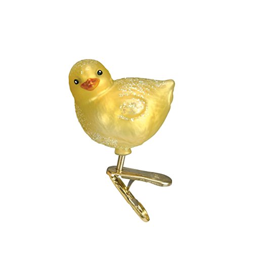 Old World Christmas Baby Chick Glass Blown Ornament for Christmas Tree, Handcrafted Holiday Decoration, Farm Animal Collection