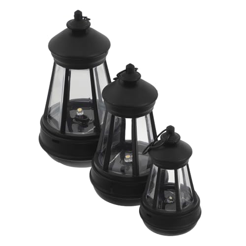TOGEVAL Mini Linterna Solar Colgante para Jardín, Faroles Solares Impermeables para Exteriores, Set de 3 Tamaños (grande, Mediano, Pequeño), Luz Solar Decorativa para Patio y